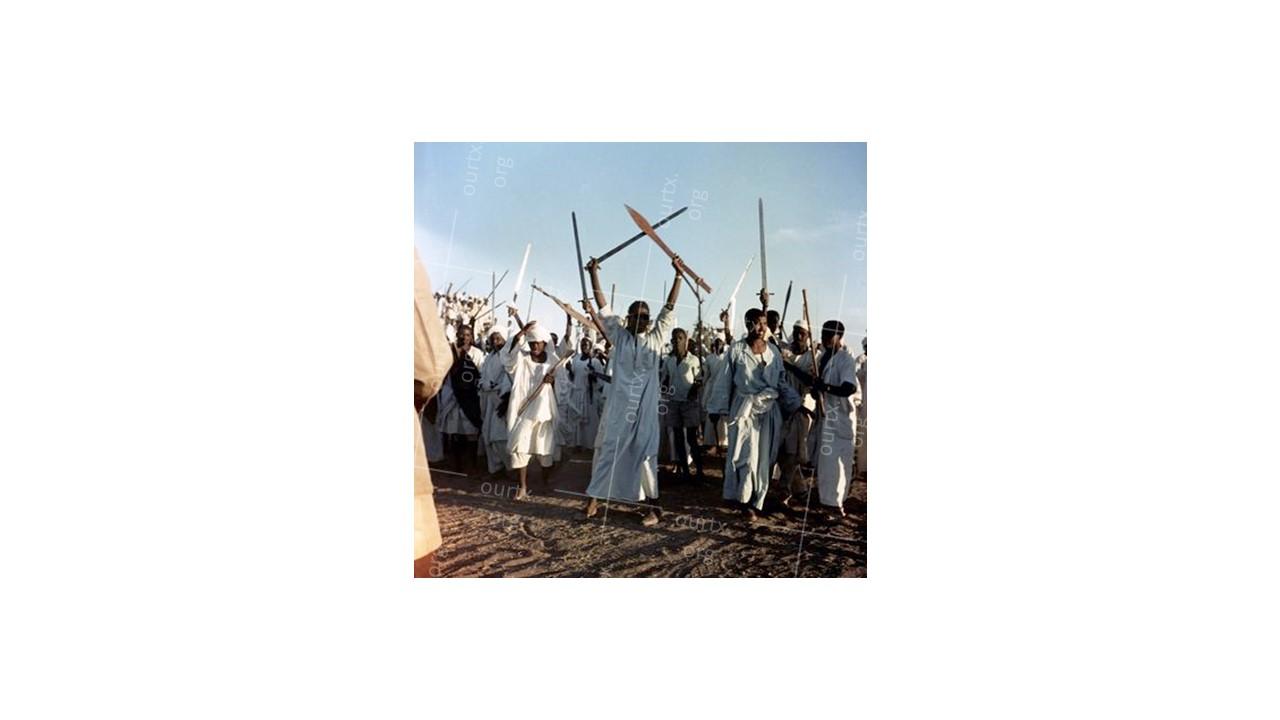 Nikolay Drachinsky. Street Manifestation. Khartoum. Sudan, 1957. © Nikolay Drachinsky archive, courtesy of Alla Vakhromeeva, Archive Paper 8"x8", $400
