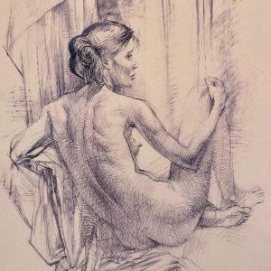 Women #1, Oleg Zakomorny, 17"x23", 2006, Printed copy 4/50, Signed by Author, $135