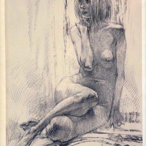 Women #3, Oleg Zakomorny, 18"x23", 2006, Printed copy 2/50, Signed by Author, $135