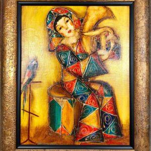 Musician №2, Gagic Petrosian, 21"x24", Acrylic on Canvas, 1999, $250