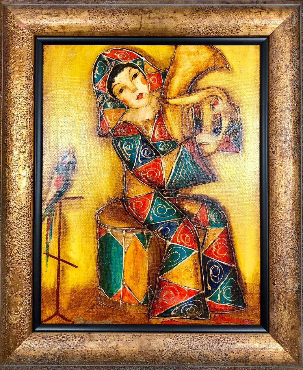 Musician №2, Gagic Petrosian, 21"x24", Acrylic on Canvas, 1999, $250