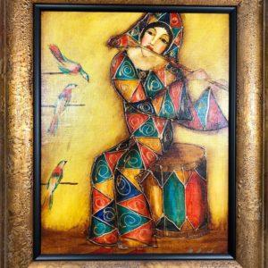 Musician №3, Gagic Petrosian, 21"x24", Acrylic on Canvas, 1999, $250