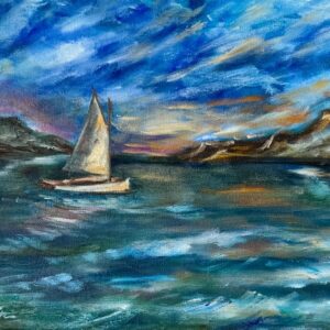 Evening passage, oil, canvas, 12 x 16, $240