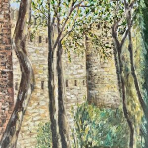 Guardians of the old wall, Baku, oil, canvas. 22 x 30, $495