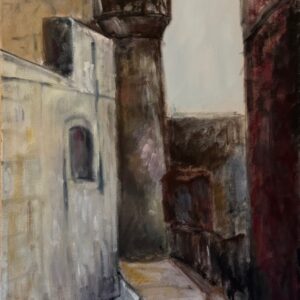 Streets of memory, oil, canvas, 20 x30, $450