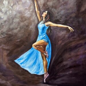 The dance of freedom, oil, canvas, 20 x 30, $540