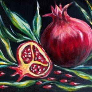 The fruit of promise, oil, canvas, 11 x 14, $230