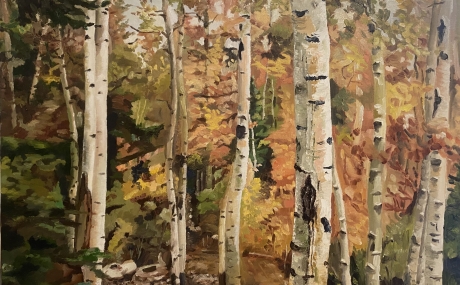 The Birch, oil on canvas 18x24_, $480
